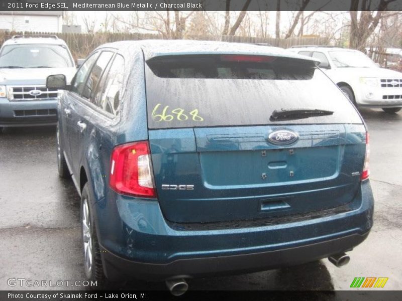 Mediterranean Blue Metallic / Charcoal Black 2011 Ford Edge SEL