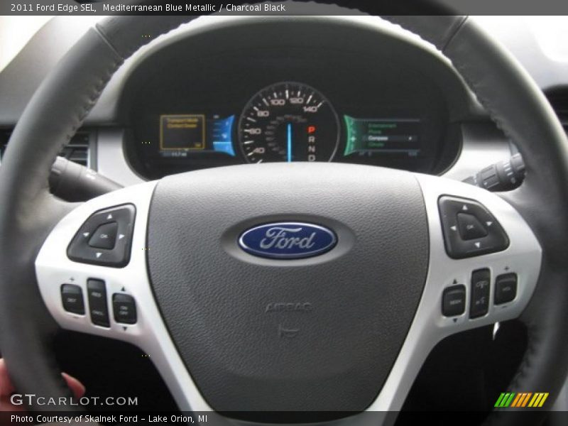 Mediterranean Blue Metallic / Charcoal Black 2011 Ford Edge SEL