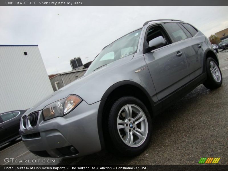 Silver Grey Metallic / Black 2006 BMW X3 3.0i