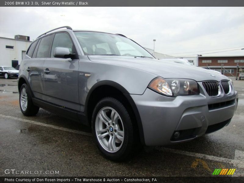 Silver Grey Metallic / Black 2006 BMW X3 3.0i