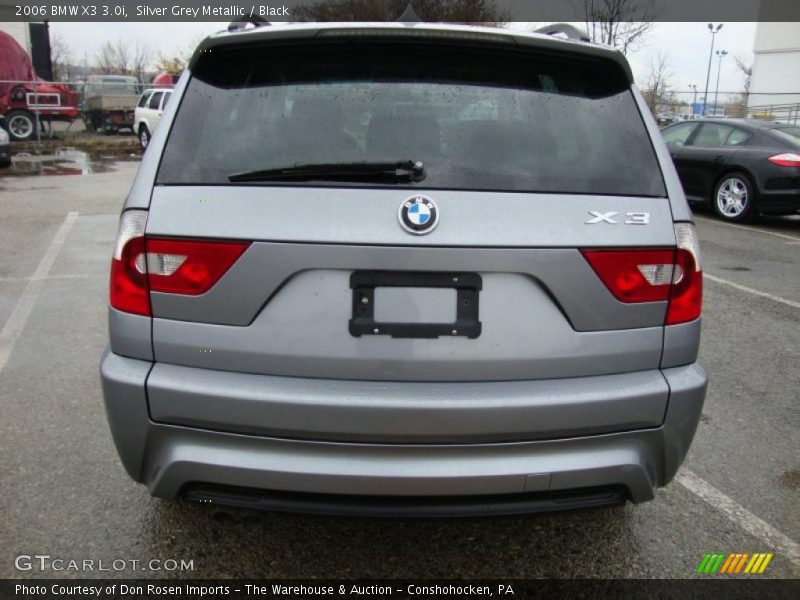 Silver Grey Metallic / Black 2006 BMW X3 3.0i