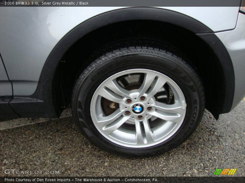 Silver Grey Metallic / Black 2006 BMW X3 3.0i