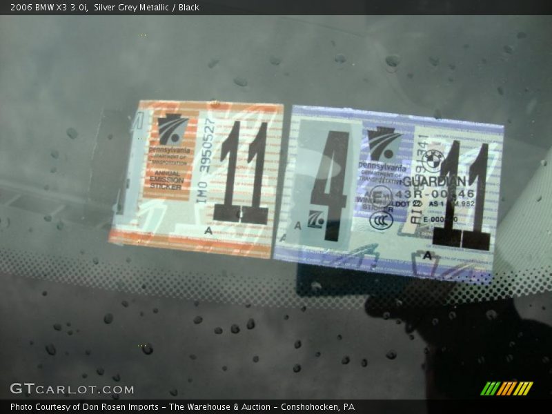 Silver Grey Metallic / Black 2006 BMW X3 3.0i