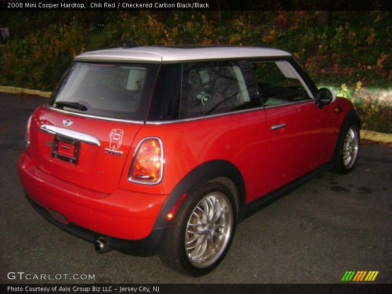 Chili Red / Checkered Carbon Black/Black 2008 Mini Cooper Hardtop