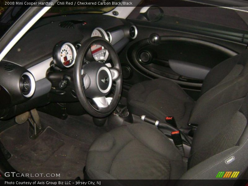 Chili Red / Checkered Carbon Black/Black 2008 Mini Cooper Hardtop