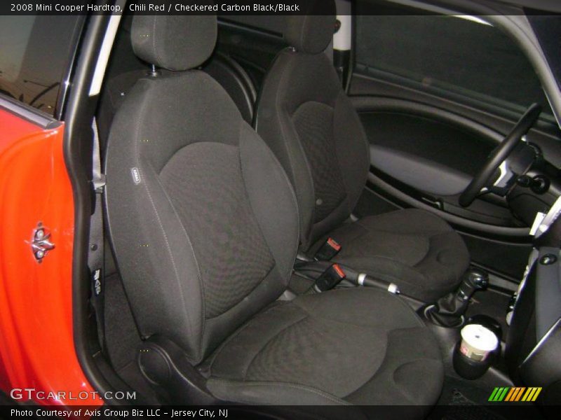 Chili Red / Checkered Carbon Black/Black 2008 Mini Cooper Hardtop