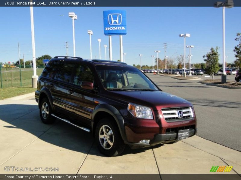 Dark Cherry Pearl / Saddle 2008 Honda Pilot EX-L