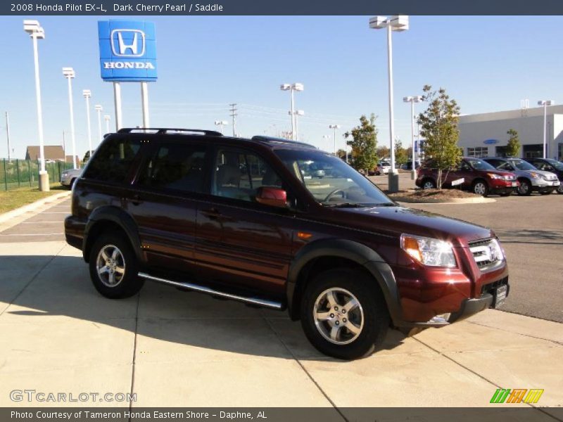 Dark Cherry Pearl / Saddle 2008 Honda Pilot EX-L