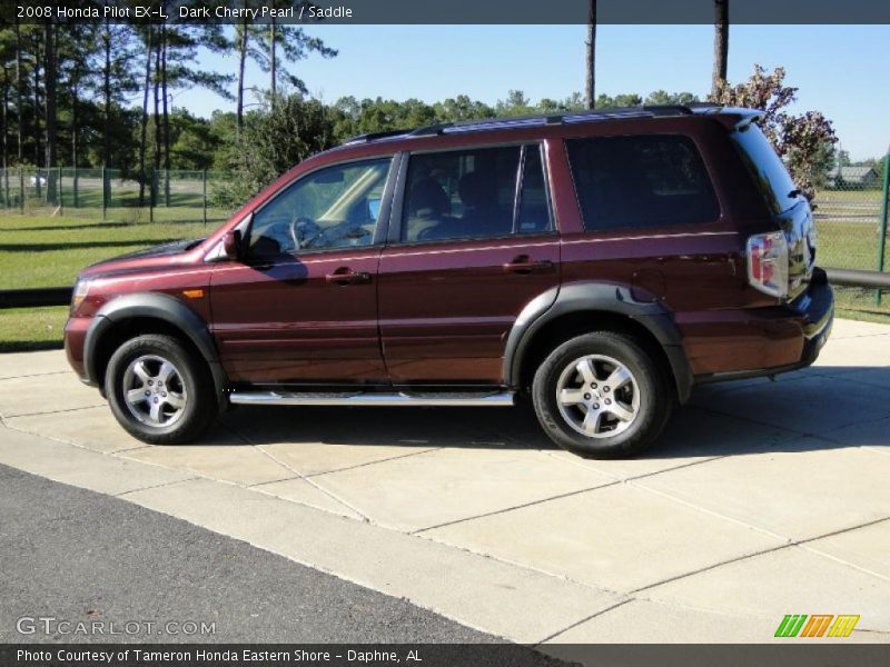 Dark Cherry Pearl / Saddle 2008 Honda Pilot EX-L