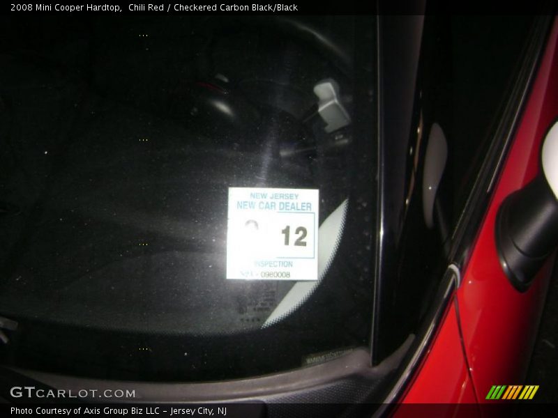 Chili Red / Checkered Carbon Black/Black 2008 Mini Cooper Hardtop