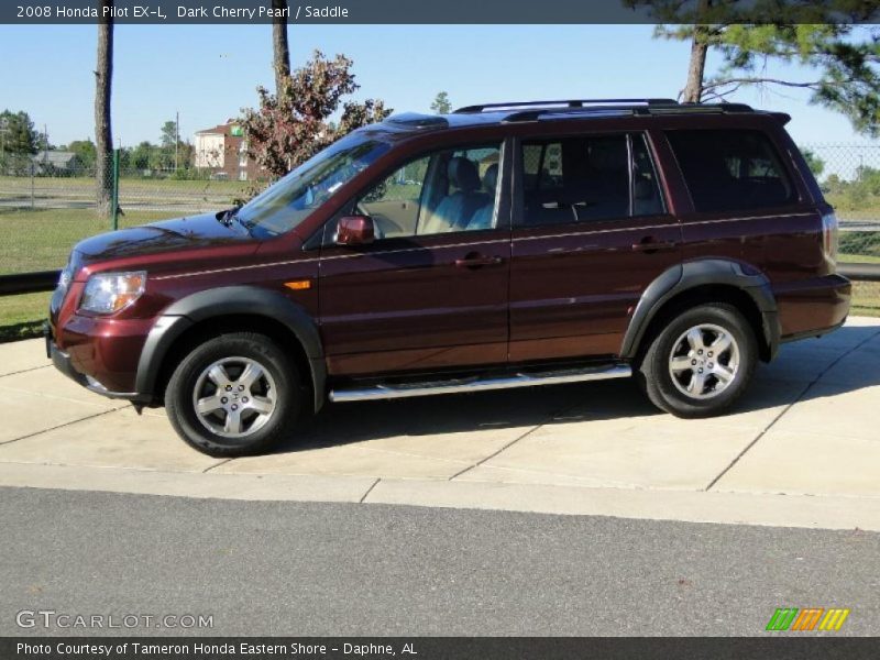 Dark Cherry Pearl / Saddle 2008 Honda Pilot EX-L
