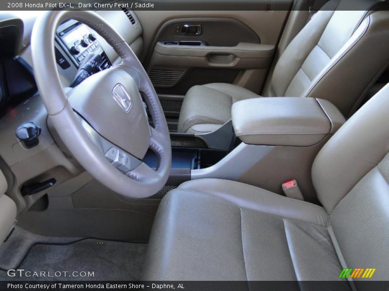 Dark Cherry Pearl / Saddle 2008 Honda Pilot EX-L