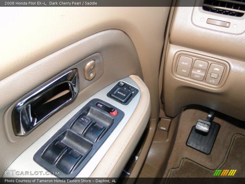 Dark Cherry Pearl / Saddle 2008 Honda Pilot EX-L