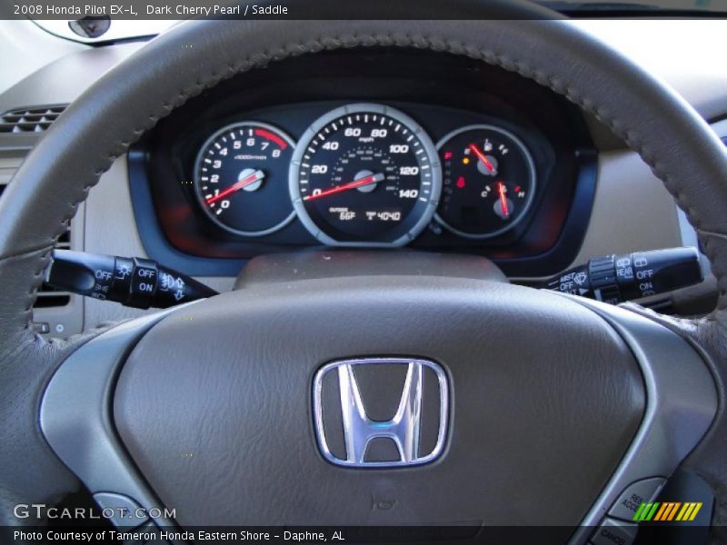 Dark Cherry Pearl / Saddle 2008 Honda Pilot EX-L