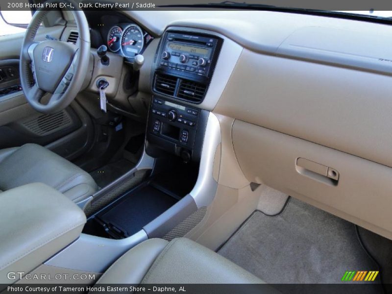 Dark Cherry Pearl / Saddle 2008 Honda Pilot EX-L