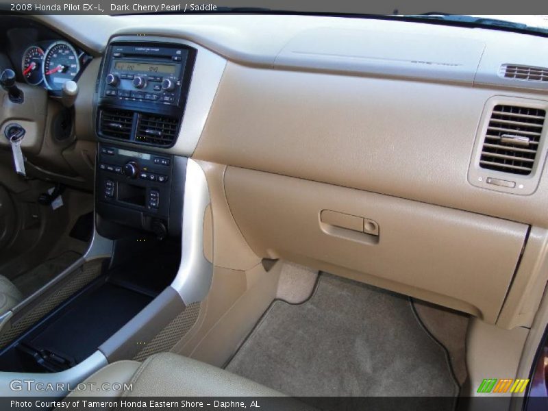 Dark Cherry Pearl / Saddle 2008 Honda Pilot EX-L