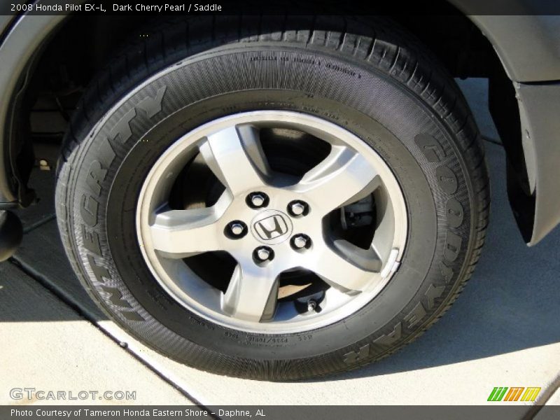 Dark Cherry Pearl / Saddle 2008 Honda Pilot EX-L