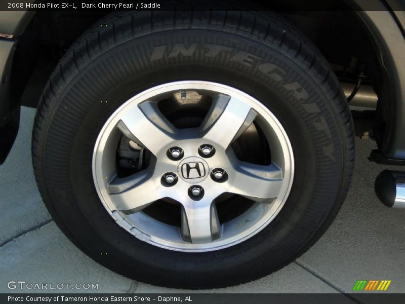 Dark Cherry Pearl / Saddle 2008 Honda Pilot EX-L