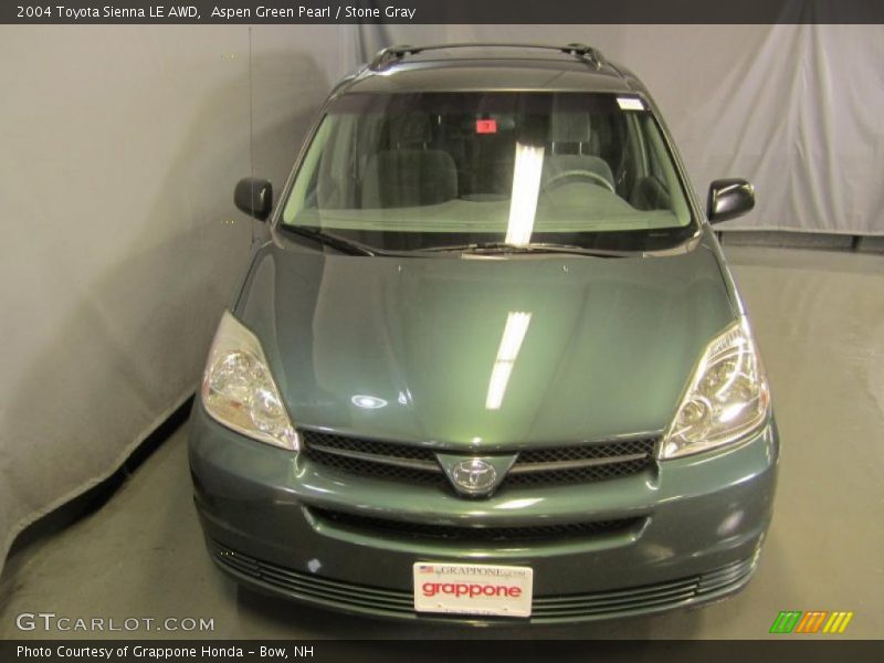 Aspen Green Pearl / Stone Gray 2004 Toyota Sienna LE AWD