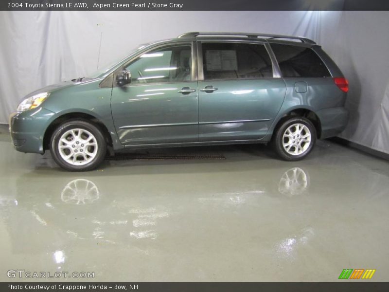 Aspen Green Pearl / Stone Gray 2004 Toyota Sienna LE AWD