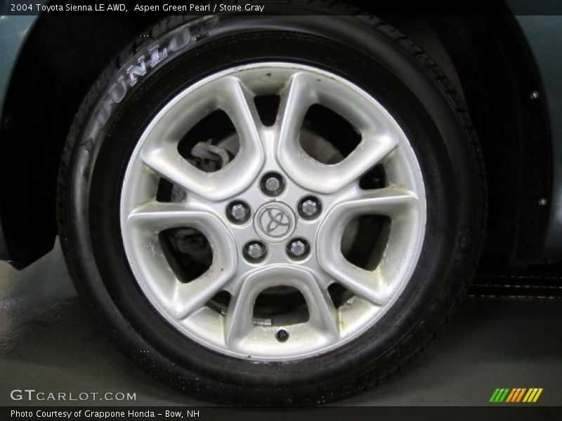 Aspen Green Pearl / Stone Gray 2004 Toyota Sienna LE AWD