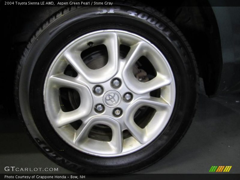 Aspen Green Pearl / Stone Gray 2004 Toyota Sienna LE AWD