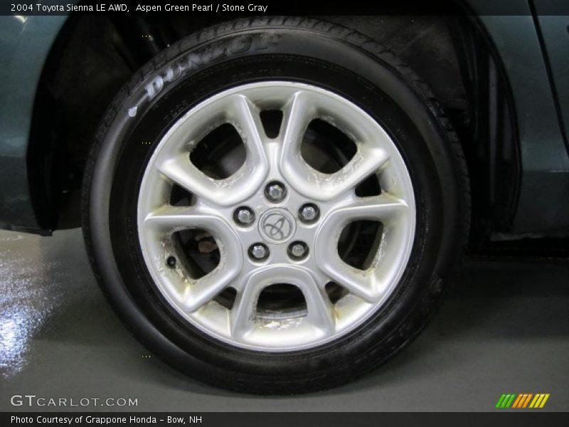 Aspen Green Pearl / Stone Gray 2004 Toyota Sienna LE AWD
