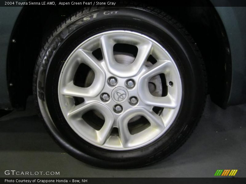 Aspen Green Pearl / Stone Gray 2004 Toyota Sienna LE AWD