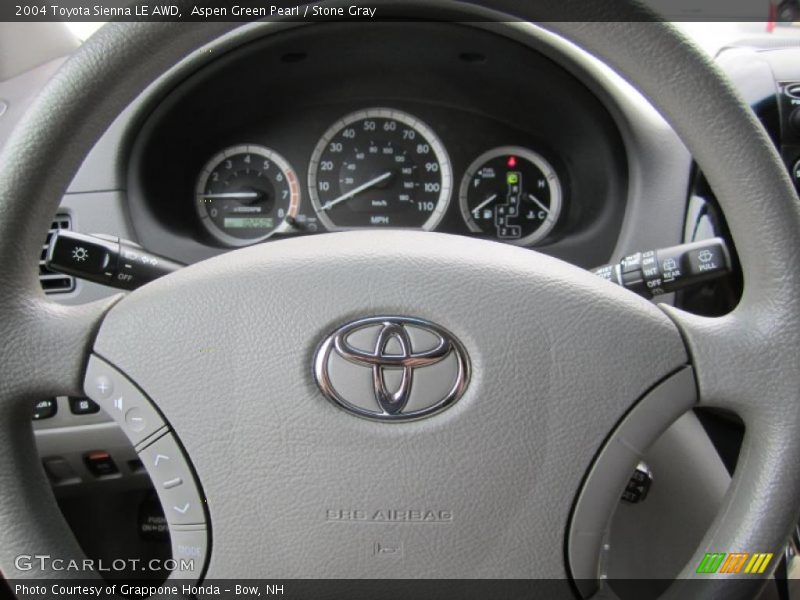 Aspen Green Pearl / Stone Gray 2004 Toyota Sienna LE AWD