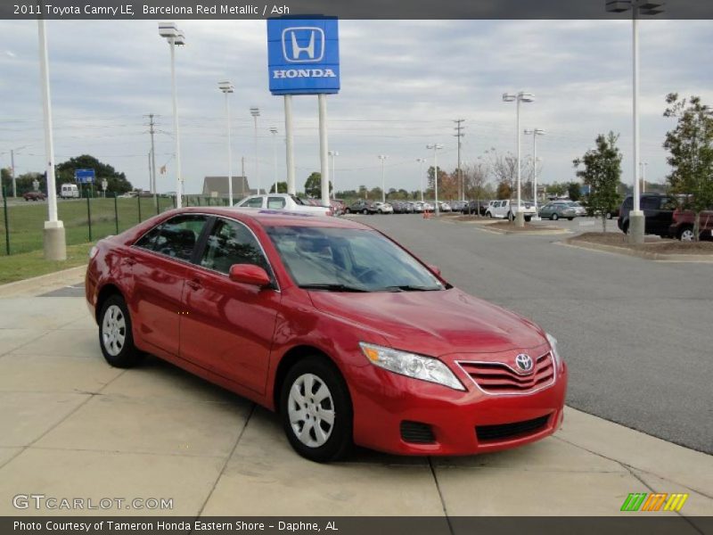 Barcelona Red Metallic / Ash 2011 Toyota Camry LE