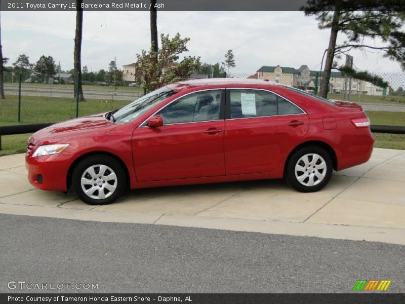 Barcelona Red Metallic / Ash 2011 Toyota Camry LE