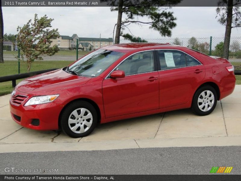 Barcelona Red Metallic / Ash 2011 Toyota Camry LE