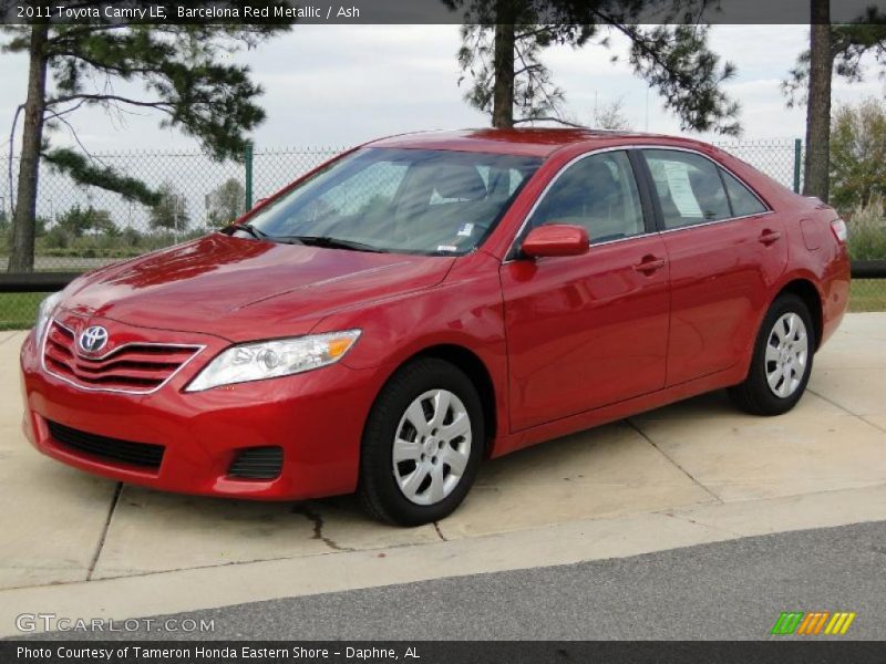 Barcelona Red Metallic / Ash 2011 Toyota Camry LE