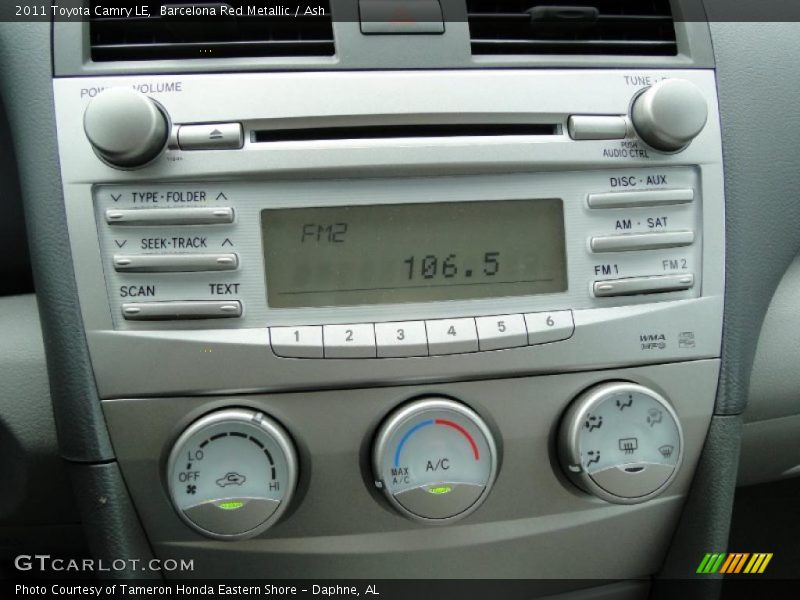 Barcelona Red Metallic / Ash 2011 Toyota Camry LE