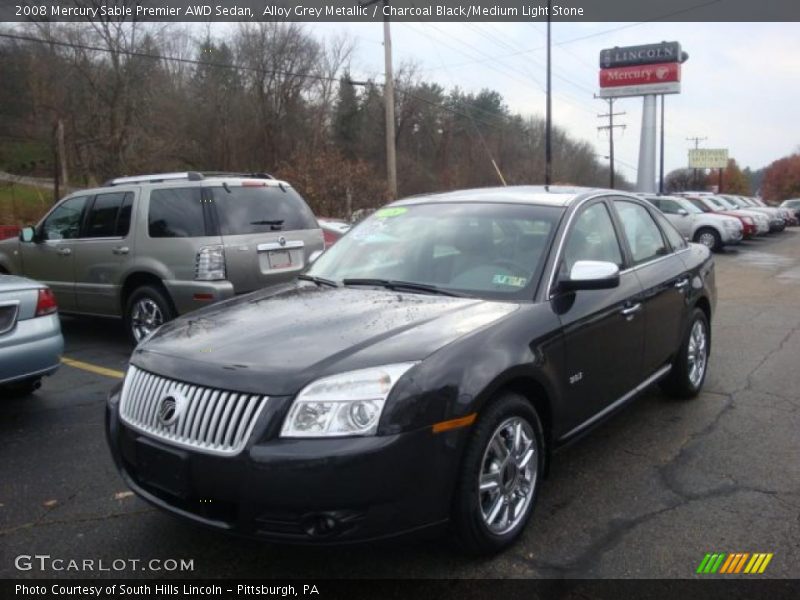 Alloy Grey Metallic / Charcoal Black/Medium Light Stone 2008 Mercury Sable Premier AWD Sedan