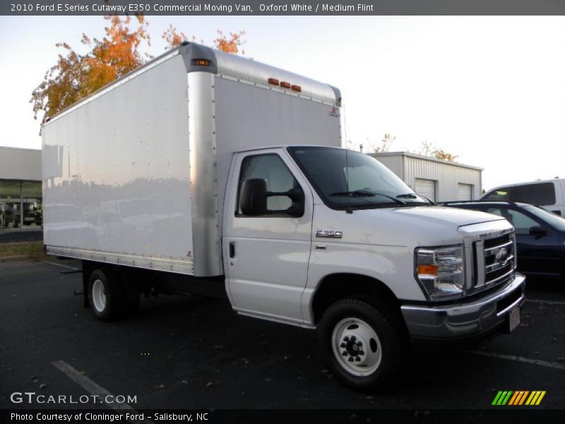 Oxford White / Medium Flint 2010 Ford E Series Cutaway E350 Commercial Moving Van