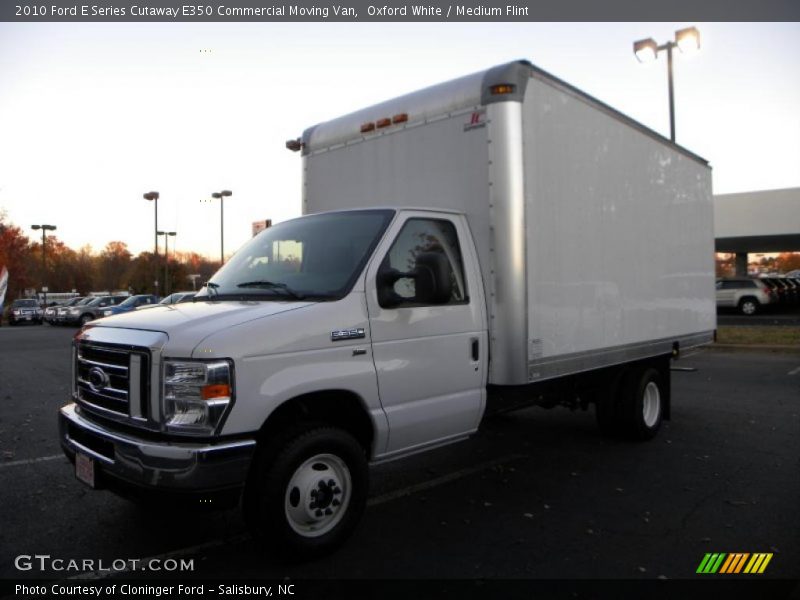 Oxford White / Medium Flint 2010 Ford E Series Cutaway E350 Commercial Moving Van