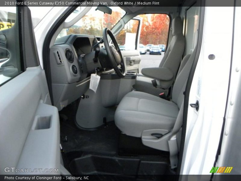 Oxford White / Medium Flint 2010 Ford E Series Cutaway E350 Commercial Moving Van