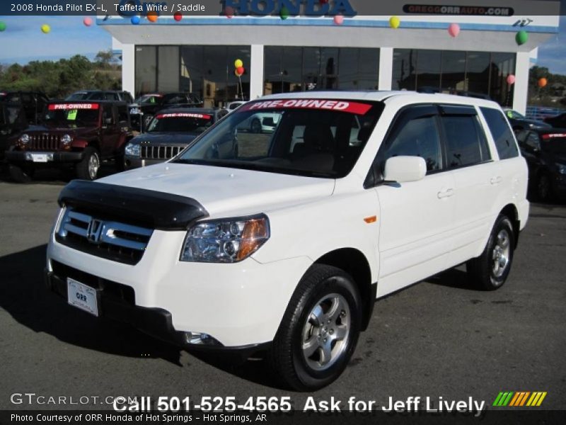 Taffeta White / Saddle 2008 Honda Pilot EX-L