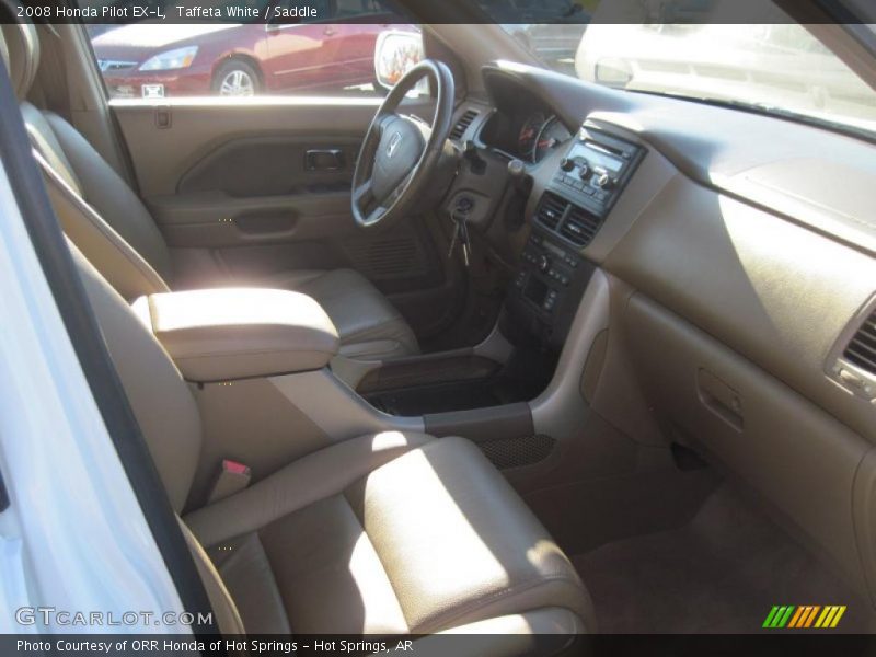 Taffeta White / Saddle 2008 Honda Pilot EX-L