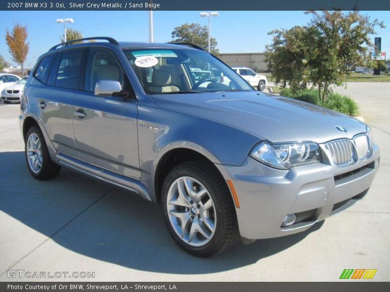 Silver Grey Metallic / Sand Beige 2007 BMW X3 3.0si