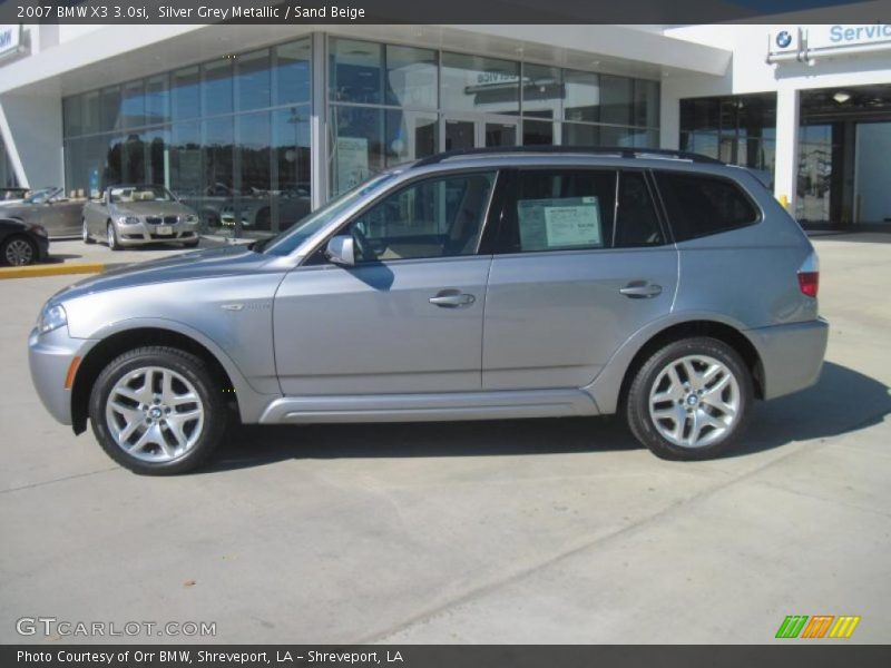Silver Grey Metallic / Sand Beige 2007 BMW X3 3.0si