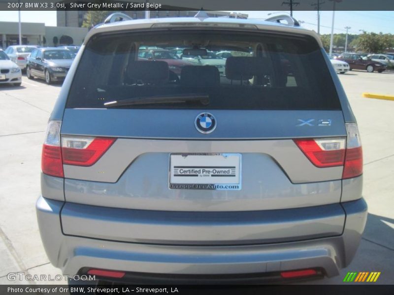 Silver Grey Metallic / Sand Beige 2007 BMW X3 3.0si
