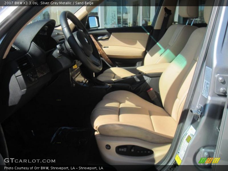Silver Grey Metallic / Sand Beige 2007 BMW X3 3.0si