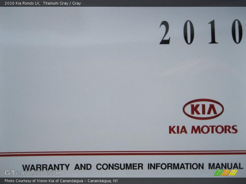 Titanium Gray / Gray 2010 Kia Rondo LX