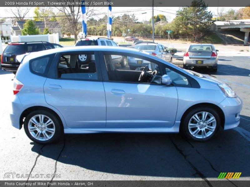 Tidewater Blue Metallic / Sport Black 2009 Honda Fit Sport