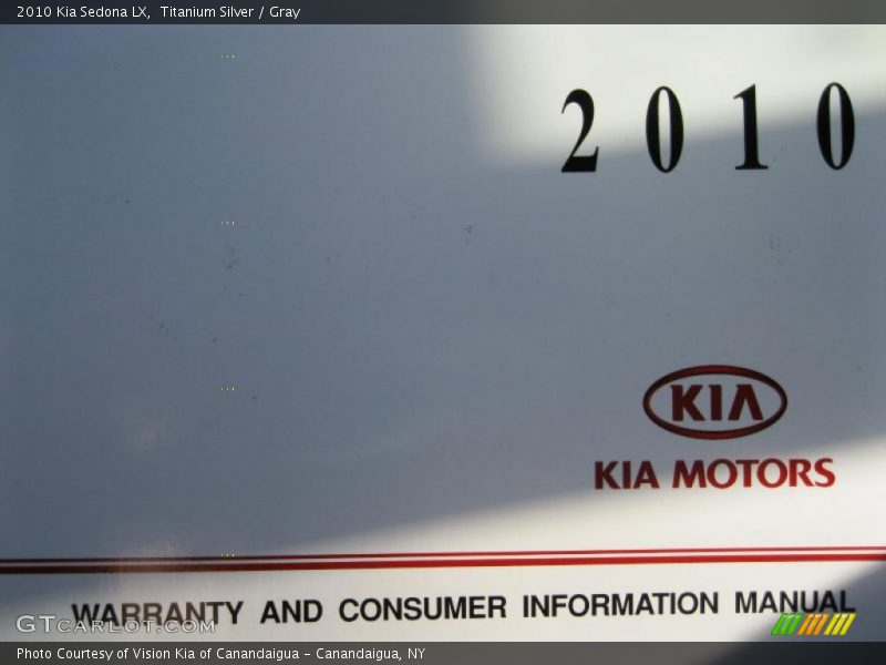 Titanium Silver / Gray 2010 Kia Sedona LX