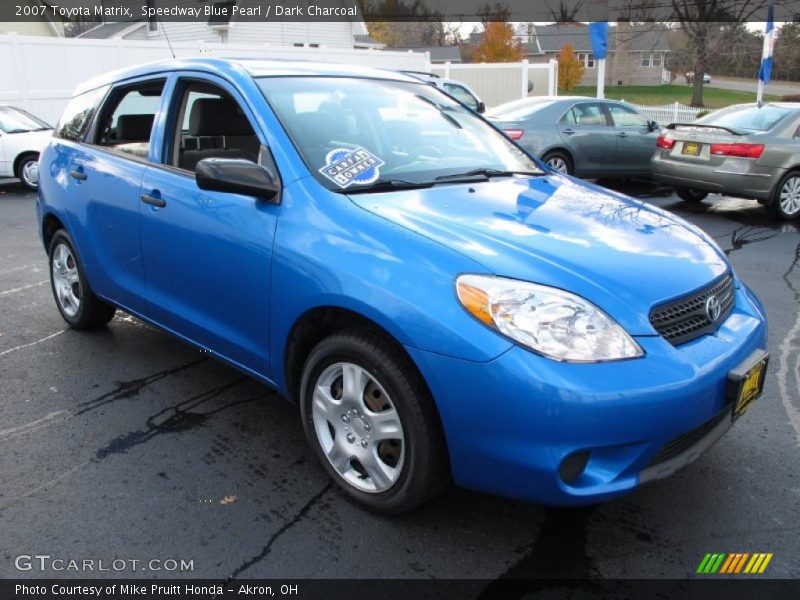 Speedway Blue Pearl / Dark Charcoal 2007 Toyota Matrix
