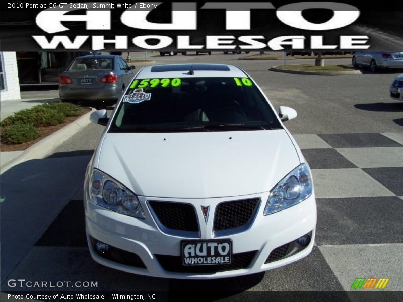 Summit White / Ebony 2010 Pontiac G6 GT Sedan