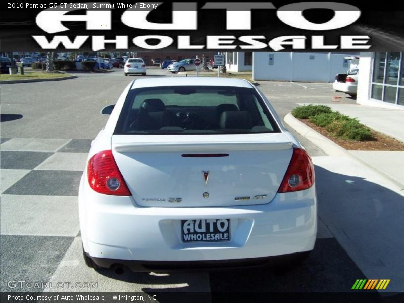 Summit White / Ebony 2010 Pontiac G6 GT Sedan